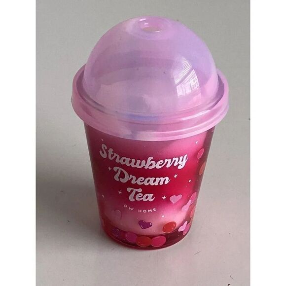 DW Home Strawberry Dream Tea Candle 4.3 OZ Richly Scented Mini Single Wick NEW - Picture 3 of 10